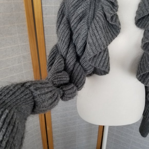 H&M Sweaters Hm Ruched Shrug Knit Bolero Cardigan Mohair Wool